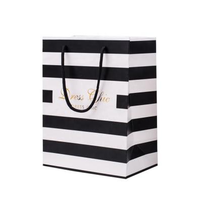 China White Luxury Printed Recyclable Gift Manufacturer China Custom Shopping Paper Bag With Your Own Logo Printing And Stamp for sale