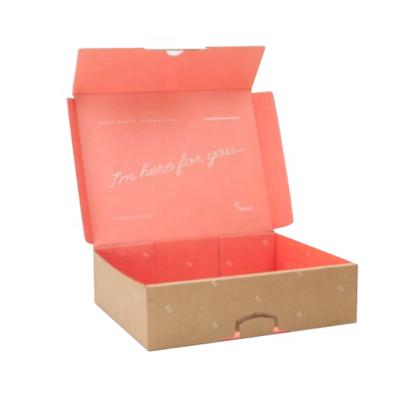 China Good quality recyclable hard brown corrugated paper box with logo printing for clothes shipping for sale