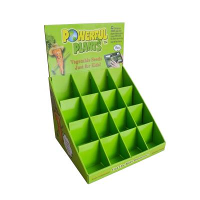 China Corrugated Paper Cardboard CD Display Rack Business Card Holder Stand Supermarket Commodity Table Display Box for sale