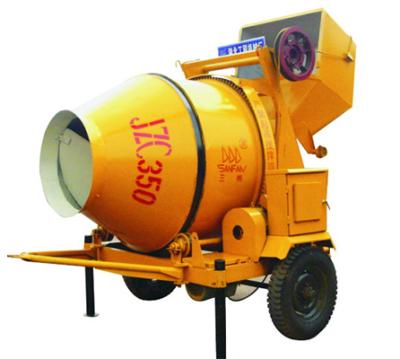 China Construction worksÂ   Concerete Mixer Machine Automatic Loading Self Loading Towable Portable Concrete Mixer JZC350 for sale