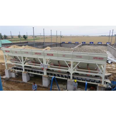 China Machinery Repair Shops PLD1600 Advanced Pneumatic Open Aggregate Batcher, 3 Ton Concrete Batching Mixing Machine Station for sale