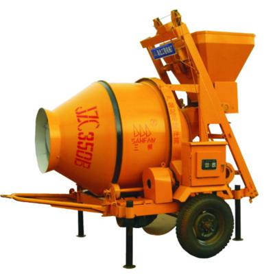 China Hotels Mobile Mini Electric Concrete Mixer With Pump 1 Bag 350L Gasoline Or Diesel Engine Towable Concrete Mixer Price for sale