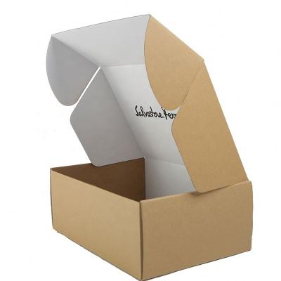 China Recycled Materials Customized Clothing Packaging Corrugated Paper Foldable Mailing Box Customizable for sale