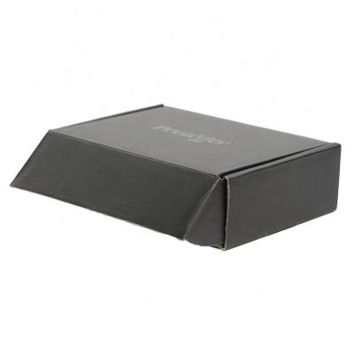 China Recyclable Customize Rigid Logo Printed Black Paper Flat Cosmetic Apparel Shoe Foldable Package Cardboard Box for sale