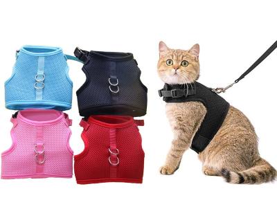 China Best viable diy adjustable cat harness walking vest and leash for sale