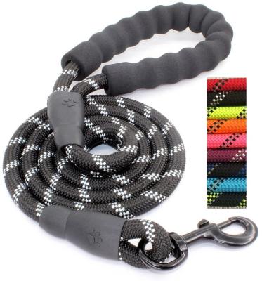 China Large Padded Mountaineering Running Tracking Reflective Soft Handle Nylon Rope Dog Leash for sale