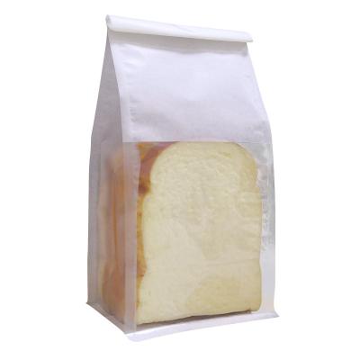 China Recycled Materials Bread Kraft Bag For Bread Food Custom Logo Paper Bags For Food Take Away for sale