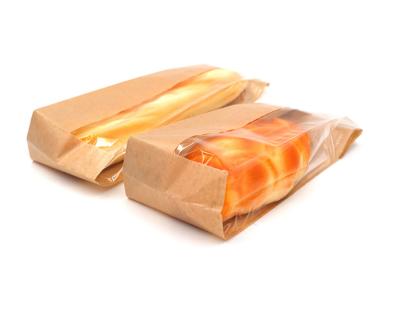 China Recycled Materials Bakery Sliced ​​Bread Toast Cake Food Window Wrapping Paper Packaging Bag for sale