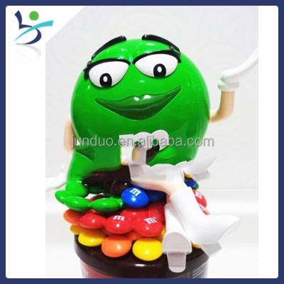 China Cartoon Toys Green Miss M&M Chocolate Candy Machine Candy Toy Cartoon Figure for sale