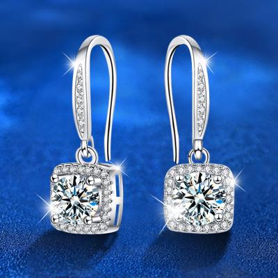 China TRENDY Moissanite small sugar earrings 925 sterling silver earrings light luxury high sense not fade earrings ins jewelry wholesale for sale