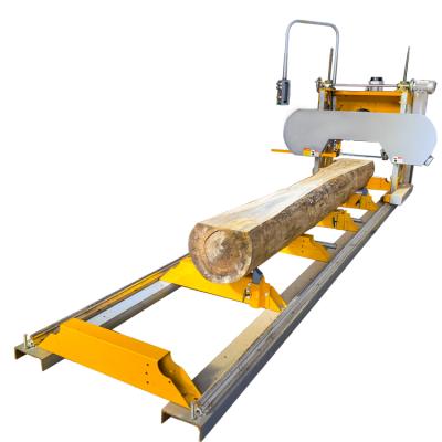 China Horizontal portable sawmill with trailer band saw wood horizontal sawmill diesel portable sawmill for sale