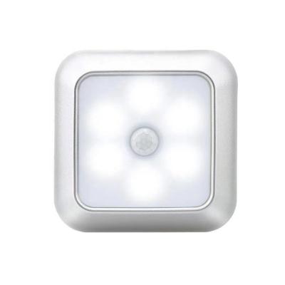 China Induction mode/regular light mode/off 6 LED square led Night Lights Stairs cabinets Lamp motion sensor Lamp Led light Smart cabinet night light with Magnetic for sale