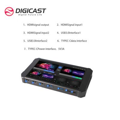 China Live Video Broadcast Guide Switcher 2022 All to One Machine Push Current Encoder DIGICAST GoMix Virtual Background for sale