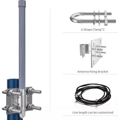 China Fiberglass N Male 12dbi 860Mhz- 930Mhz Communication Interceptor Fiberglass Antenna 868mhz FRP Antenna JWX009 for sale