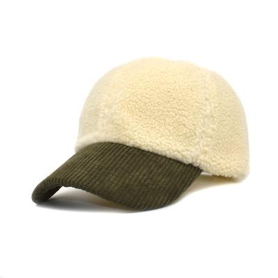 China Winter COMMON Hat Women Hip Hop Wholesale Lambswool Baseball Cap Corduroy Sports Hat Thick Warm Girl for sale