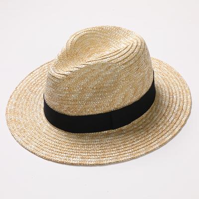 China Straw Hat Fashion Jazz Hat Eco-Friendly 59Cm Tall Raw Material 57Cm Men Wide Brim Sun Couple Female Panama Fedora Hat for sale