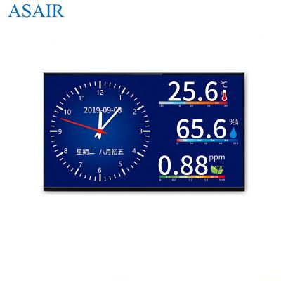 China Company promotion cloud warehouse factory office digital advertising temperature and humidity air quality monitor display for sale