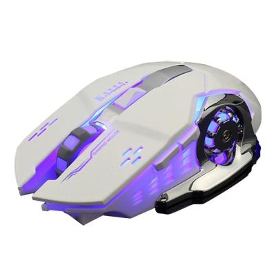 China wireless video game mouse 1800DPI with 6 buttons design 2.4G 7 colors light 2.4GHz wireless gaming mouse for sale