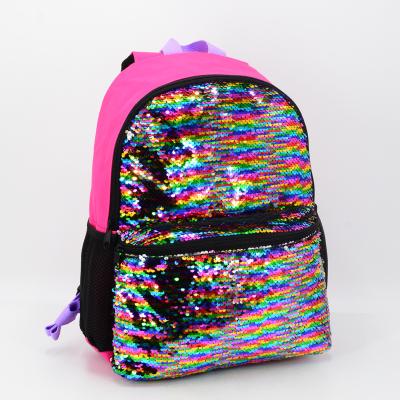 China Light weight ready to ship fashion Unicorn Sequin Backpack, kids back to school bag for sale