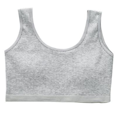 China Thin Style Girls Summer Breathable Underwear Developing Elementary School Students 9-13 Years Girls Cotton Bra Children's Vest for sale