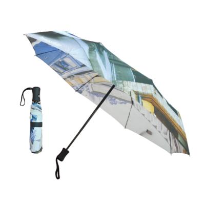 China Sun Fashion Full Fold Printing Umbrella 21 Inch Custom Travel Automatic Folding Umbrella for sale