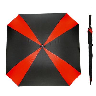 China Extra Large 30 Inch Modern Wholesale Custom Golf Square Auto Open Umbrellas Black And Red for sale