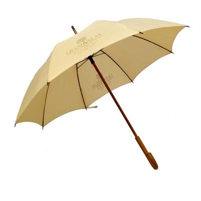 China All In 1 Promotional High Quality Wooden Shaft Umbrella OEM Customize for sale