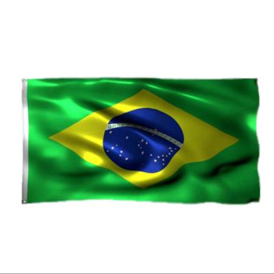 China Washable Wholesale Custom Printed Outdoor Event Advertising Soccer Cup Brazil Flag for sale