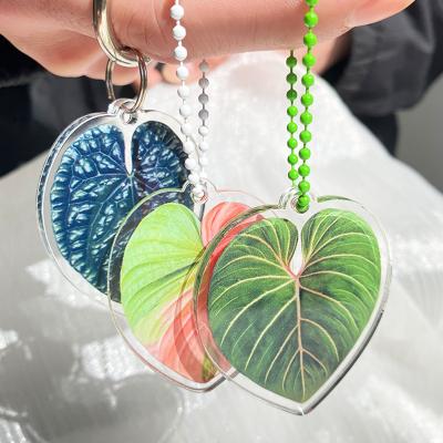 China Acrylic+metal factory custom acrylic key chain hologram animation printing epoxy key chain with foil design acrylic key chain for sale