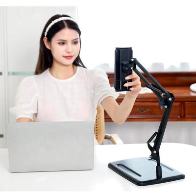 China Adjustable Universal Mobile Phone Holder Bracket Metal Webcast Phone Desktop Stand Suitable for Universal iPad Samsung Phone Holder for sale