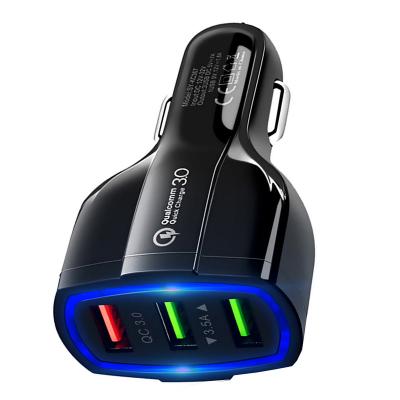 China Car Customized New Car QC3.0 Car Charger Electronic Dual Multi-USB Car Charger Fast Charger for sale