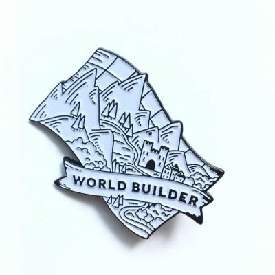 China Custom Engraved Europe Metal Badge Soft Anime Enamel Pin Logo Badges For Clothes for sale