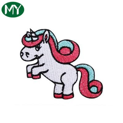 China wholesale pony steps positivity denim patch iron custom embroidery 3D logo patch for jackets /bag /clothing for sale