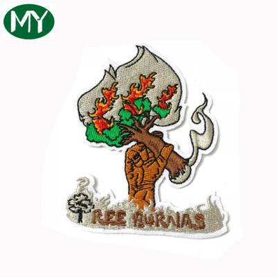 China 3D Customized Embroidery Patch Creative Design Embroidered Iron Patch For Apparel for sale