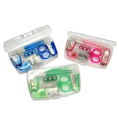 China Eco-Friendly 8 in 1 Mini Stationery Set in Plastic Box for sale