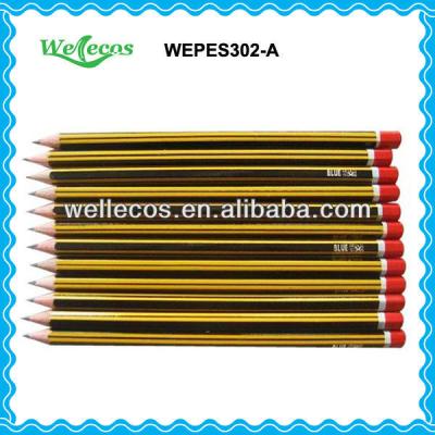 China Promotional Wooden Pencil HB Stripe Pencil for sale