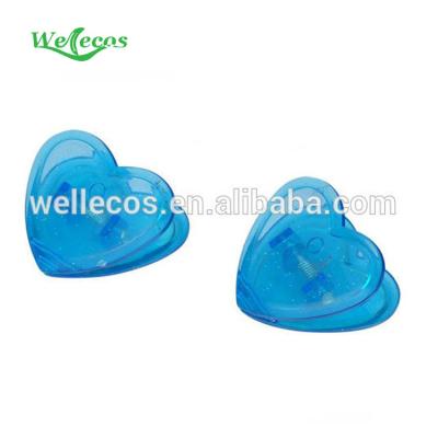 China Clear plastic paper clip in the shape of a plastic heart for sale