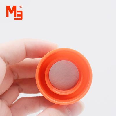 China Wonderful hand feeling M24 soft unscrewing hot style recommended custom plastic bottle sealing double wall screw caps for sale