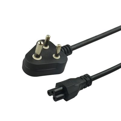 China Clover INDIA 3 Pin Copper Power Cable For Computer Cables AC Power Cord 1.8M / 2M Round for sale