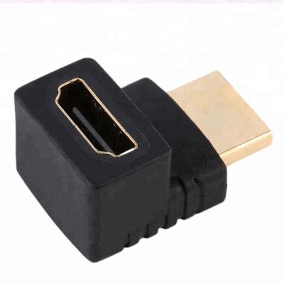 China audio & Factory Price 1080P 90Degree HDMI Video Gold Plated Male to HDMI Female Adapter hdmi connector for sale