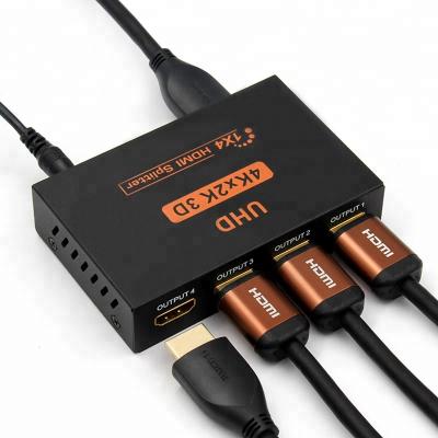 China support 4K*2K 1 in 4 1X4 HDMI splitter 178X67X20mm for sale