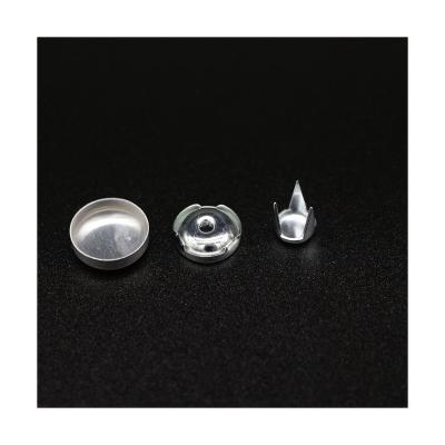 China Durable Factory Outlet Aluminum Ball Cloth Covered Button With Needle Top Baseball Cap Button for sale