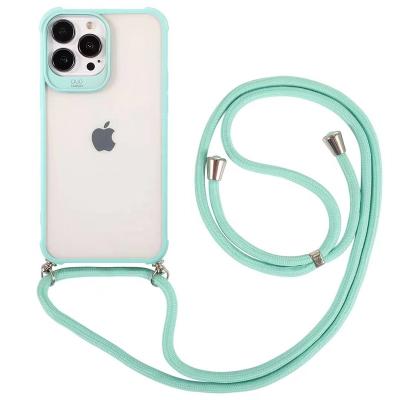 China New Shockproof Cell Phone Case with Lanyard Neck Strap for apple case neck for iphone 11 12 13 pro max for iphone 12 13 mini for sale