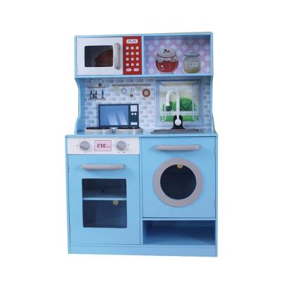 China 2022 Low Price New Product Dollhouse Big Furniture Wooden Economic Cooking Toy Pretend Play Kids Kitchen for sale