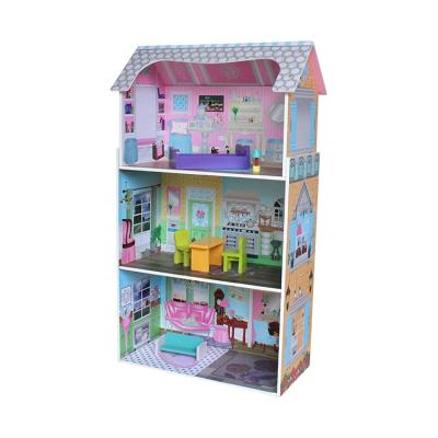 China Diy Villa Dollhouse Excellent Beautiful Doll House Coastal Ministure Material Wooden Doll House Suppliers for sale