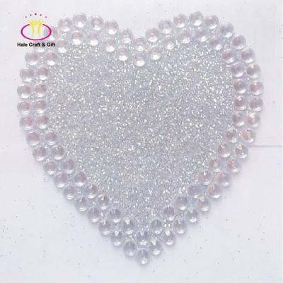 China Decorative Craft Crystal Self Adhesive Acrylic Rhinestone Gem Glitter Heart Stickers Sticker Sheets for sale