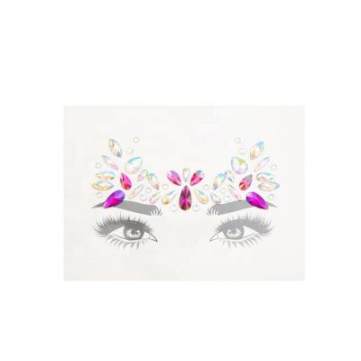 China Wholesale Temporary Halloween Festival Face Jewelry Party Sparkle Face Gems Tattoo Sticker for sale