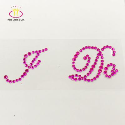 China Bridal Decal The Decorative Sticker Shoe Decoration Bling Rhinestone Colorful Wedding I Do Letter Adhesive Stickers for sale