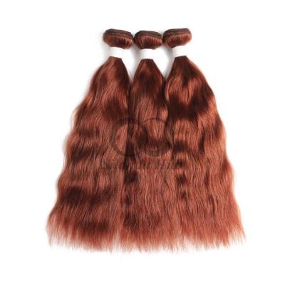 China #33 Dark Auburn Natural Wave Remy Human Hair Bundles Sew In Weave Bundles Brazilian Bundle Deals for sale