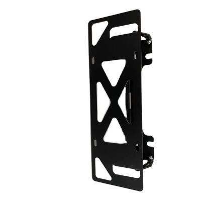 China Universal black steel / aluminum license plate frame can move up and down for sale